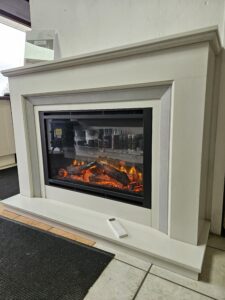 Elgin & Hall Cassius Marble Electric Fireplace Suite