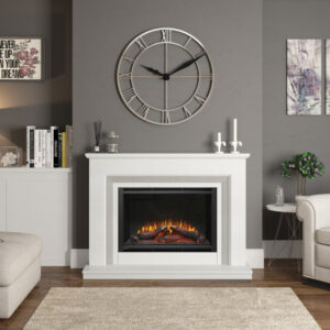 Elgin & Hall Cassius Marble Electric Fireplace Suite