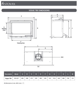 Stovax Vogue 700 Inset